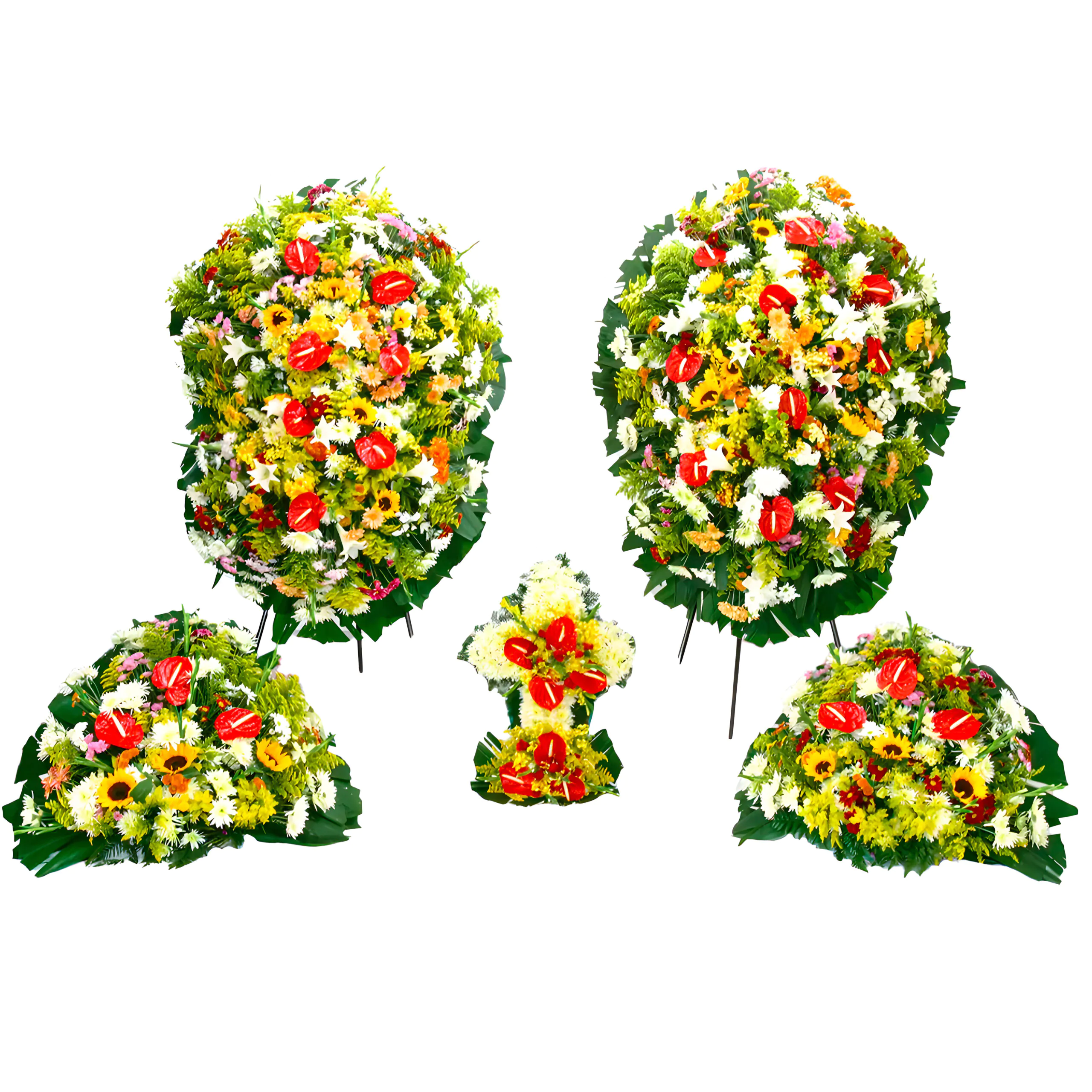 Conjunto de Coroa de Flores Diamante