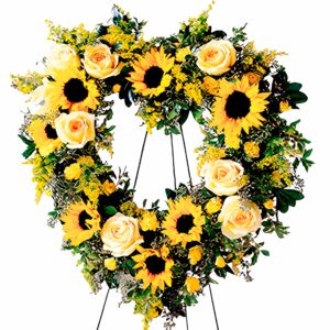 Coração de flores Premium Ouro